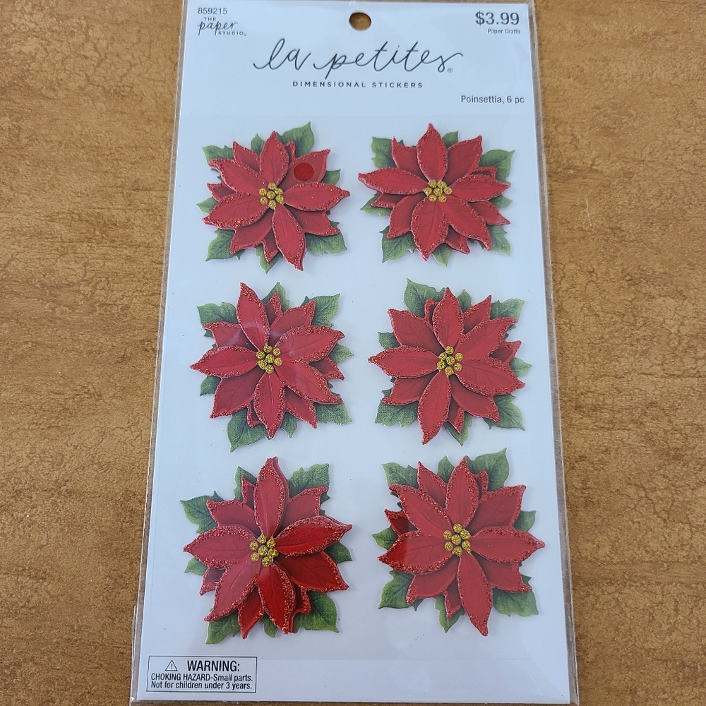 🆕️Paper Studio Poinsettia Stickers